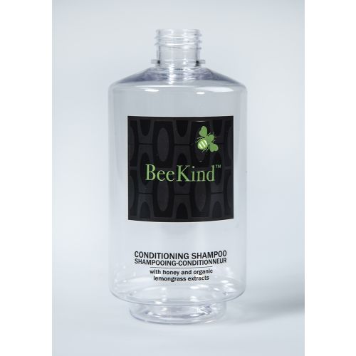 BeeKind Conditioning Shampoo Clear Tamper-Proof Bottle, Empty - No Pump, 10oz/300ml